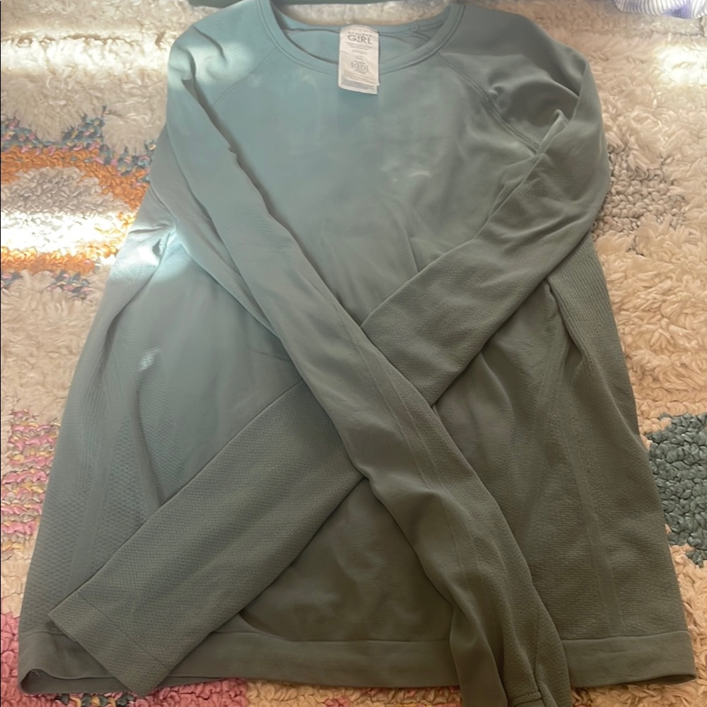 Athleta girl green long sleeve